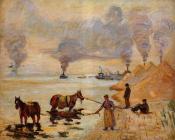 阿曼吉约曼 - Horses in the Sand at Ivry